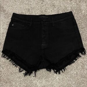 NWOT Black Distressed Denim Shorts